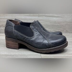 Dromedaris Kai Slip On Leather Block Heel Casual Shoes Size EU 38 US 7.5-8